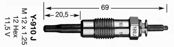 Свеча накаливания d-power NGK 3617